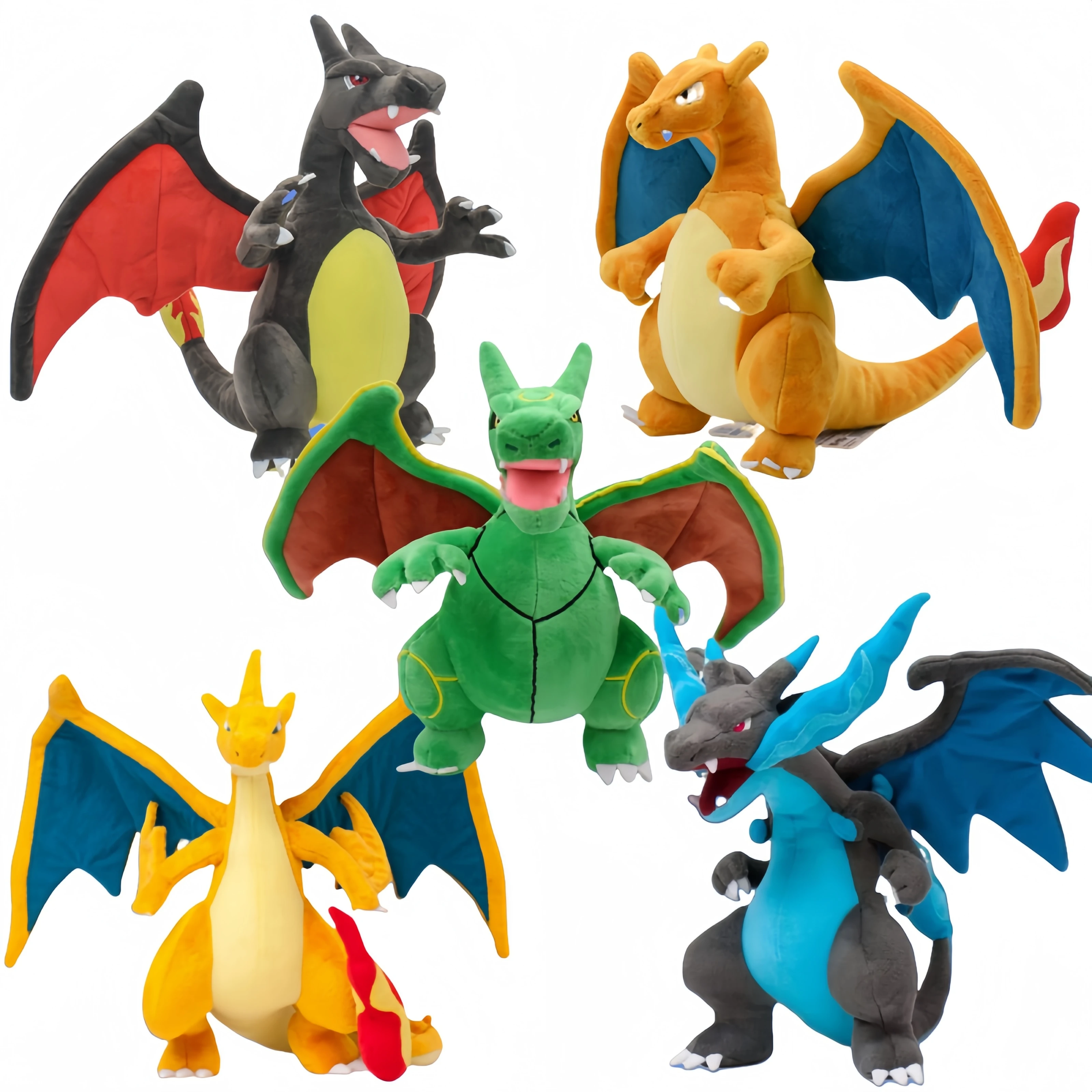 Pokemon Elf Plush Rayquaza Green Charizard Plush Charizard Plush Toys Mega Evolution X & Y Charizard Plush Toy Doll Kid Gift