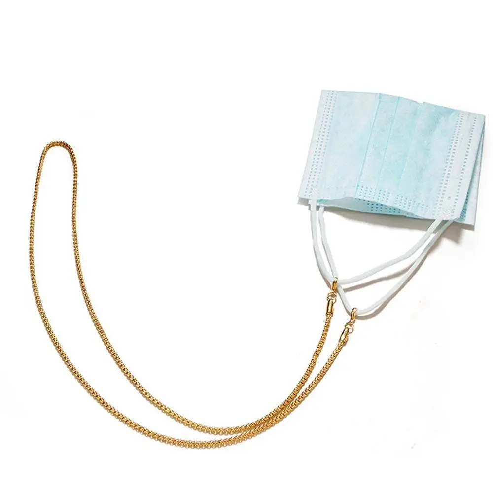 Retainer Lingkaran Bulat Cinta Hati Berongga Kacamata Hitam Rantai Masker Lanyard Logam Rantai Kacamata Masker Rantai Mutiara Rantai Kacamata