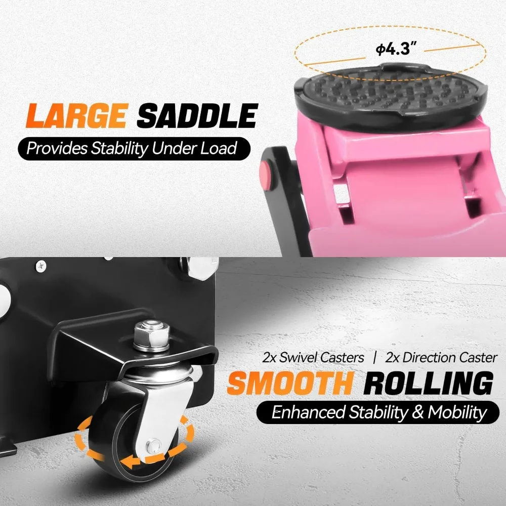 헤비 듀티 3톤 저프로파일 유압 자동차 리프트 잭 듀얼 피스톤으로 빠른 리프팅 및 레이싱 성능