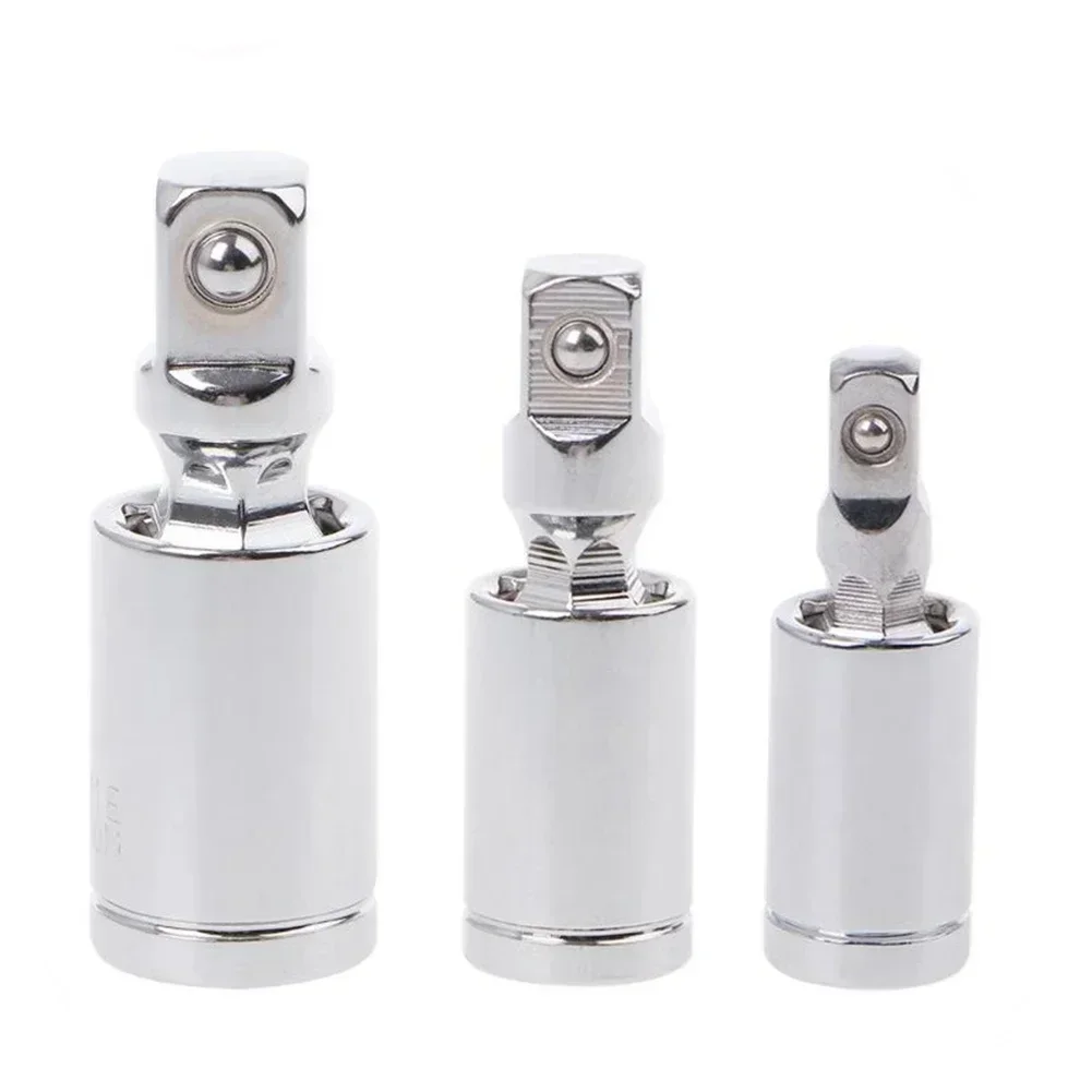 Universal Joint 360 Deg Ratchet Angle Extension Bar Socket Adapter Ratchet Wrench Socket Converter Sleeve Head Adapter 1/4
