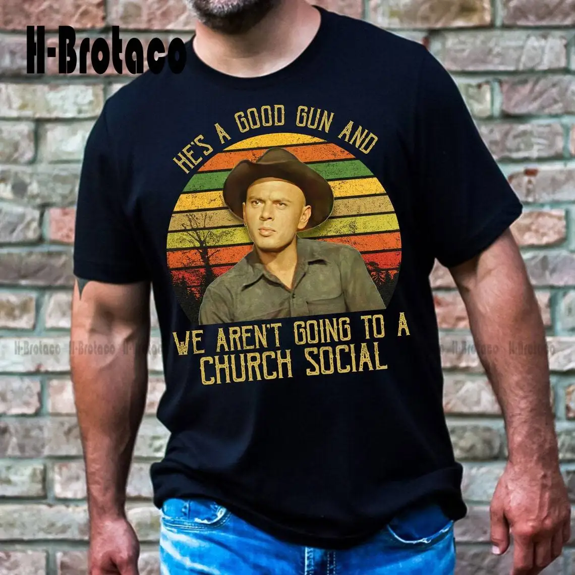 Chris Adams He'S A Good Gun And We Aren'T Going To A Church Social Vintage T-Shirt, Movies Quote Unisex Tshirt Xs-5Xl