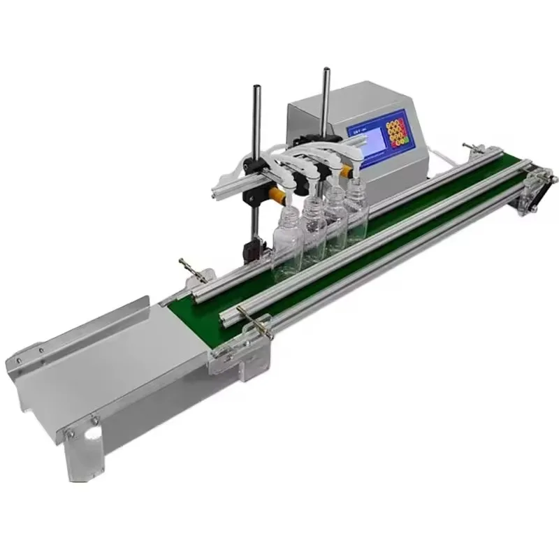 Fully Automatic Small Four-Head Liquid Filling Machine European Standard Conveyor Belt Liquid Filling Machine With Conveyor