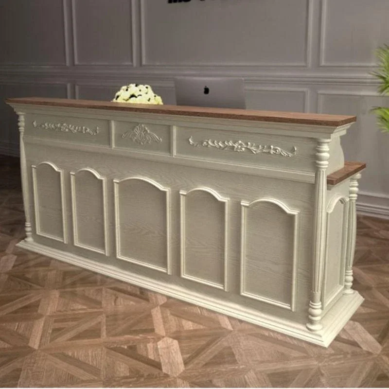 K Beauty salon European retro corner checkout page barber shop bar reception hotel welcome desk