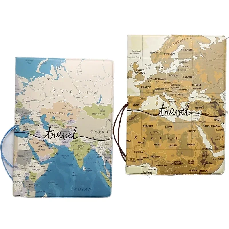 World Trip Passport Holder Bag International Travel Document Stereoscopic Passport Cover Case Passport Protector Sleeve