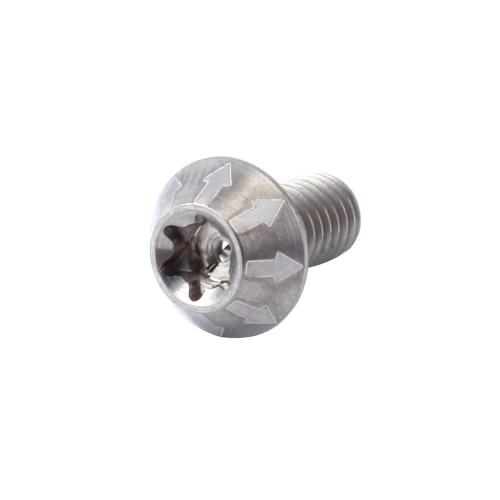 

6Pcs Titanium Alloy Bike Rotor Screws Rust Proof Durable Replacement for Road Mountain Fixed Gear Disc Brake Screws Silver