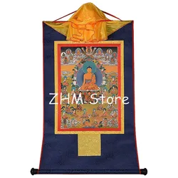 Kurukulla/Ksitigarbha/Auspicious Mother/Eighteen Arhats Gold Print Painted Tibetan Figurine Decorate Hanging Buddhist Thangka
