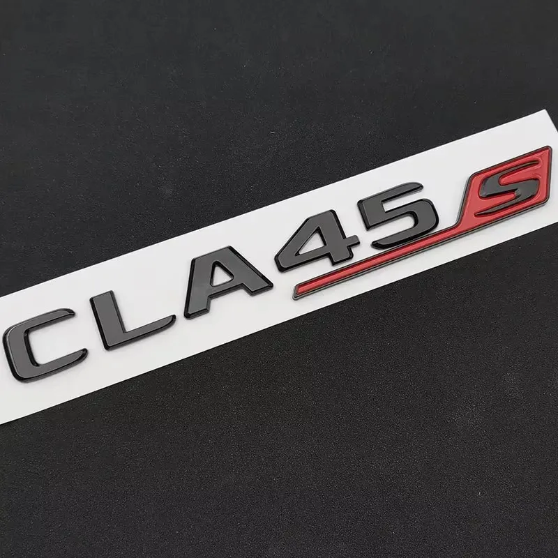 3D ABS Car Letters for Mercedes CLA45S C118 W118 CLA35 CLA45 AMG C117 W117 Fender TURBO 4MATIC Emblem Logo Sticker Accessories