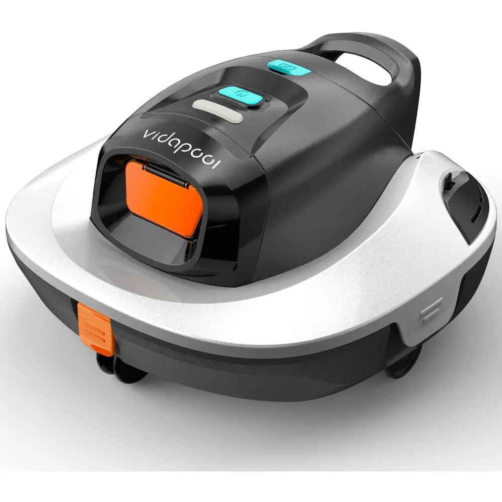 Robotic Pool Vacuum Cleaner,Portable Swimming Pool Vacuum Self-Parking Technology with LED Indicator