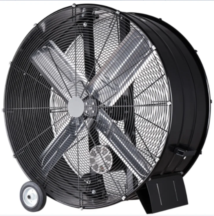 Gym Equipment Warehouse Ventilation fan with wheels movable 950w powerful 48 inch BELT DRIVEN FLOOR drum fan