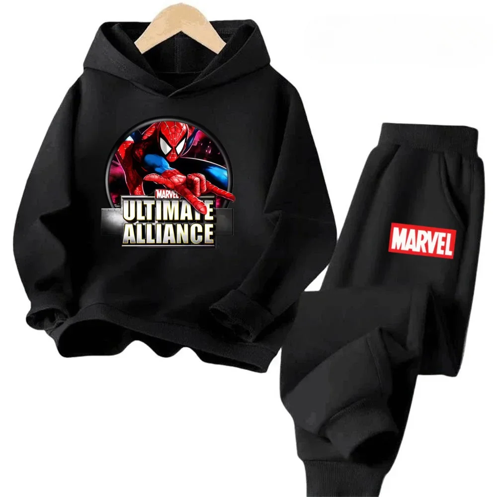 

Avengers Kids Hoodie Tracksuit 2PCS Marvel Cartoon Print Long Sleeve Tops Trousers Boys Girls Comfortable Warm Casual Outfits