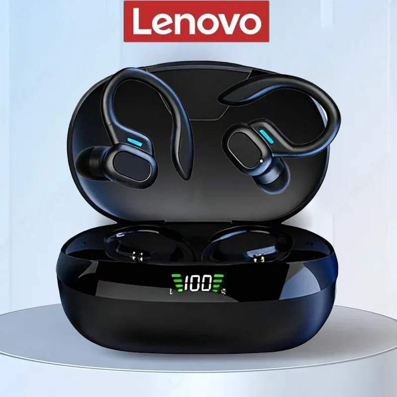 سماعات لينوفو الرياضية اللاسلكية الأصلية مع ميكروفونات LED عرض الطاقة Hifi صوت ستيريو بلوتوث 5.3 TWS سماعات #1