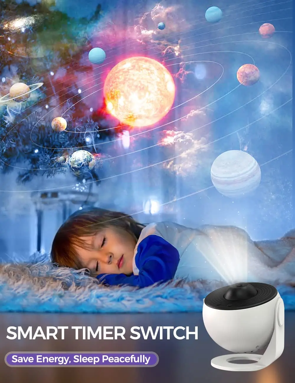 Proiettore Stelle Soffitto Con Telecomando, Luci LED Galassia E Altoparlante Bluetooth Per Bambini E Adulti