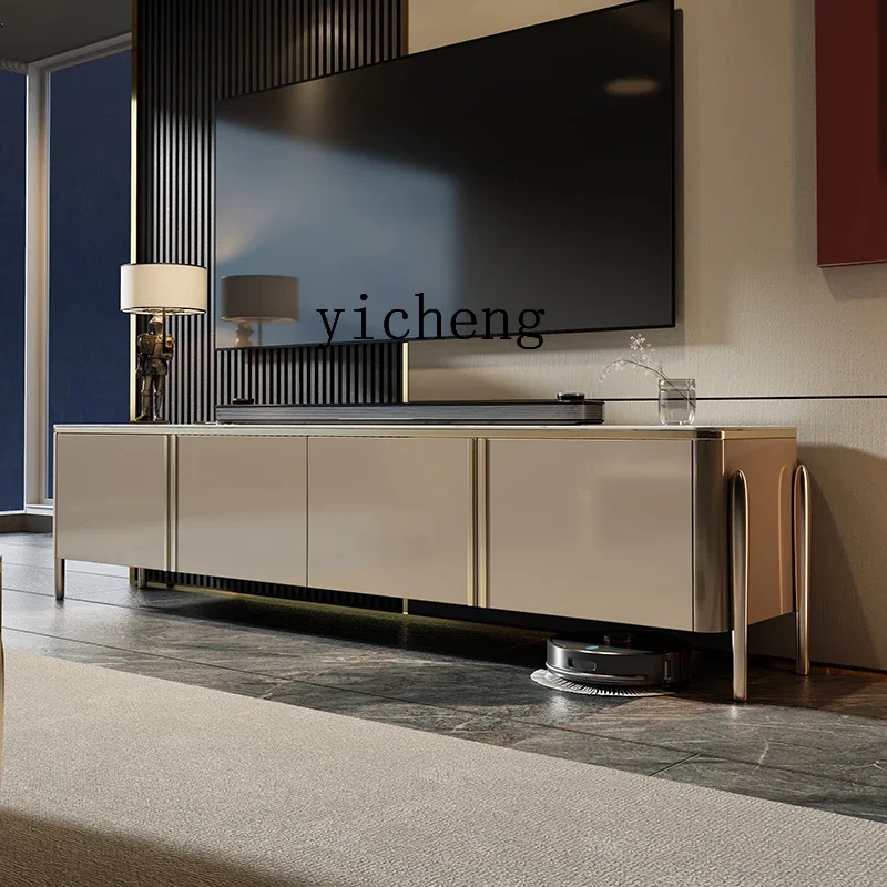 TV cabinet coffee table rock slab decorative cabinet minimalist living room paint set combined cabinet small apartment