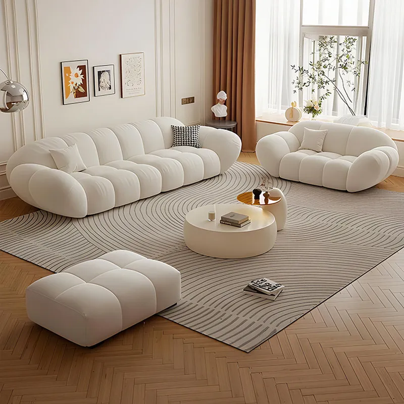 Lazy Cute Living Room Sofas Puffs Luxury Modern Floor Bedroom Designer Living Room Sofas Futon Cloud Muebles Home Furniture