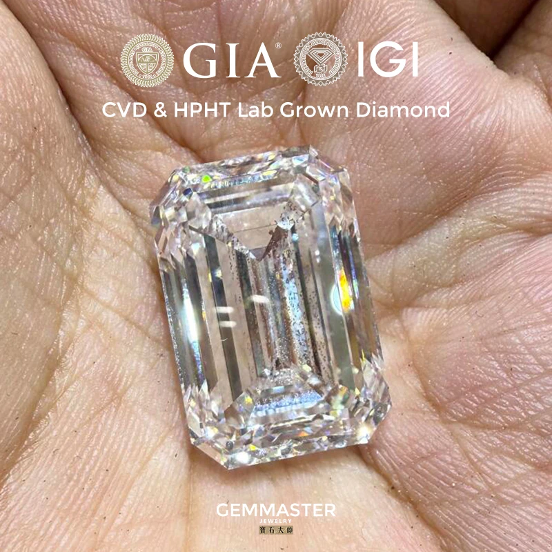 

IGI Lab Grown Diamond Изумрудная огранка 0,5 карата 1 карат 2,5 карата 5 карат Синтетический бриллиант С сертификатом Ювелирные изделия по индивидуальному заказу Реальные лабораторные бриллианты