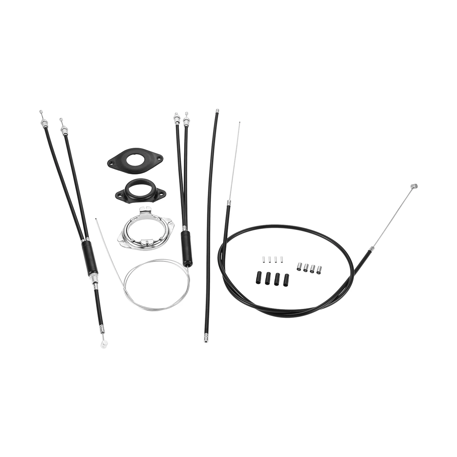 BMX Bike Brake Cable Complete Set MX Bike Gyro Brake Cables Front + Rear (Upper + Lower) with Spinner Rotor