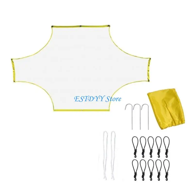 G6DE SOCCER SHECKER Sasaran Net Football Training Net Portable Soccer Net Soccer Target Lembar Peralatan Pelatihan Penilaian