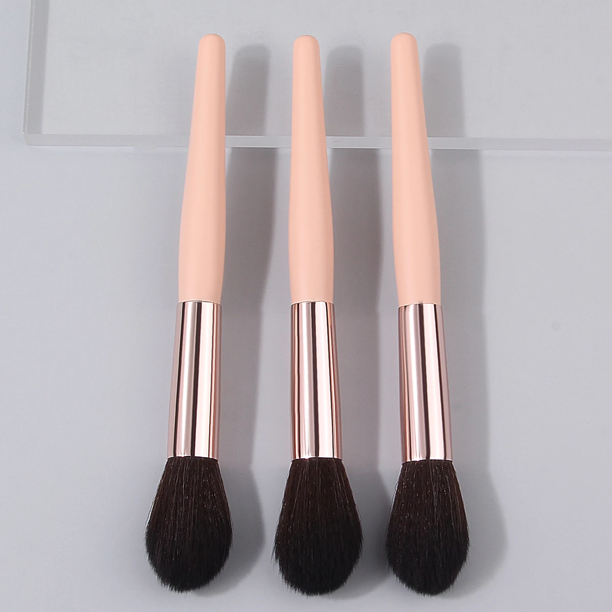 3pcs soft blush brush, loose brush, setting brush, contouring brush, multi-purpose facial makeup brush, beauty and slimming tool