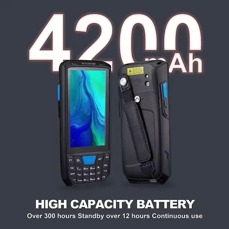 Android 13 4G Handheld PDA POS-terminal Touchscreen 2D Barcodescanner Draadloze Wifi Bluetooth GPS QR-codelezer