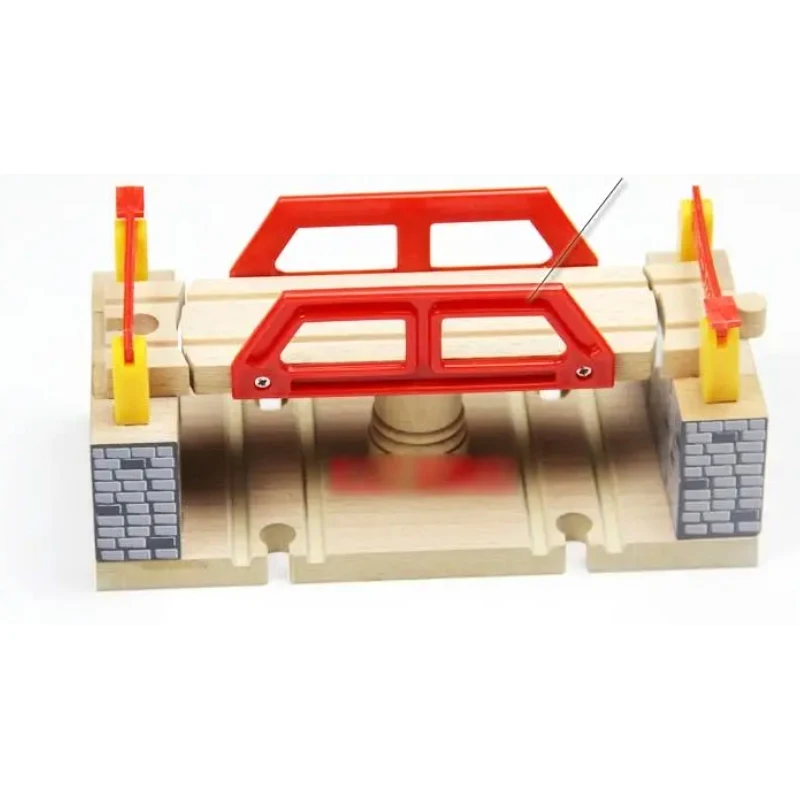 Wooden Bridge Luxury Multifunction Rotary Double-Track Rail Cars And Accessories Suitable For Wooden Electric Car PD78