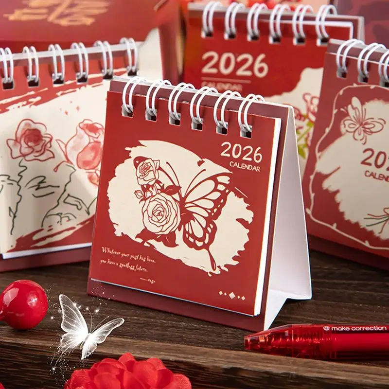 1 قطعة 2026 لطيف كابيبارا الباندا أجندة مكتبية /رزنامة مكتبية المحمولة سطح المكتب الديكور الجدول الزمني مخطط التقويم الصغير اللوازم المكتبية المدرسية