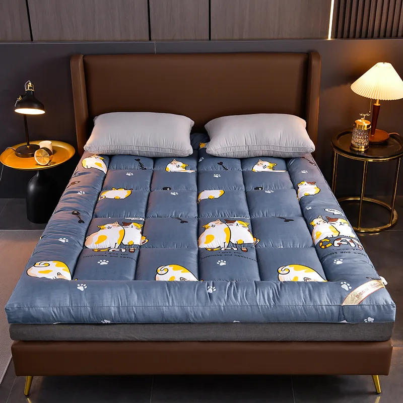 Mat Bedroom Furniture Mattress Feather Fiber Polyester Velvet Mattress Suitable for Tatami Full Size Bed Frame Mattress