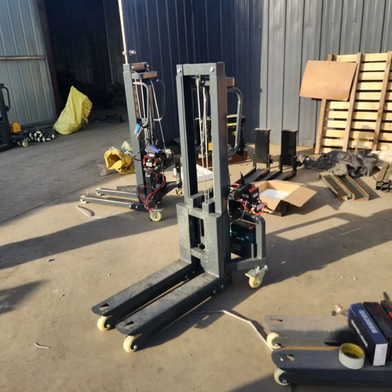 Apilador Eléctrico, Montacargas Eléctrico, Carretilla Elevadora Eléctrica, 1500MM*200KG, Mini Apilador Eléctrico
