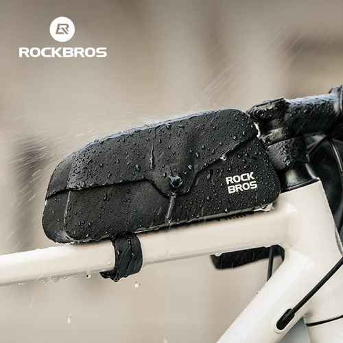 Imagen 2 del producto Bolsa de ciclismo ROCKBROS de 0,6l o 0,9l, bolsa magnética impermeable para bicicleta de carretera, bolsa para tubo de haz frontal, accesorios para bolsa de bicicleta