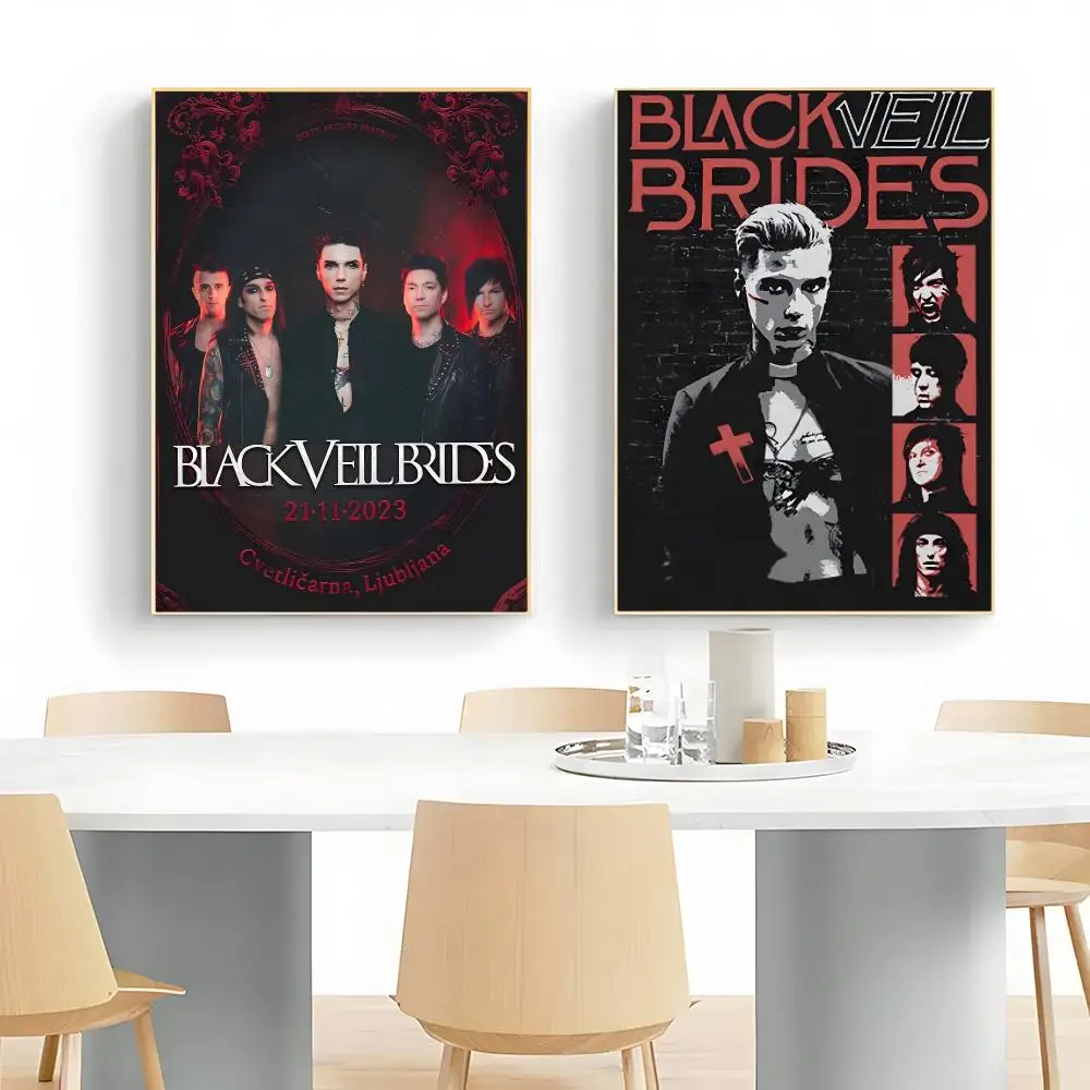 Dramatic Gothic Rock Band B-Black Veil Brides Poster Wall Art Print Decorative Mural Home Decor Gift Unframed