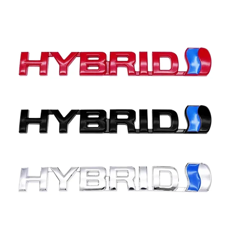 1pcs 3D HYBRID Car Logo Stickers Refitting Metal Emblem Badge Decal Auto Accessories