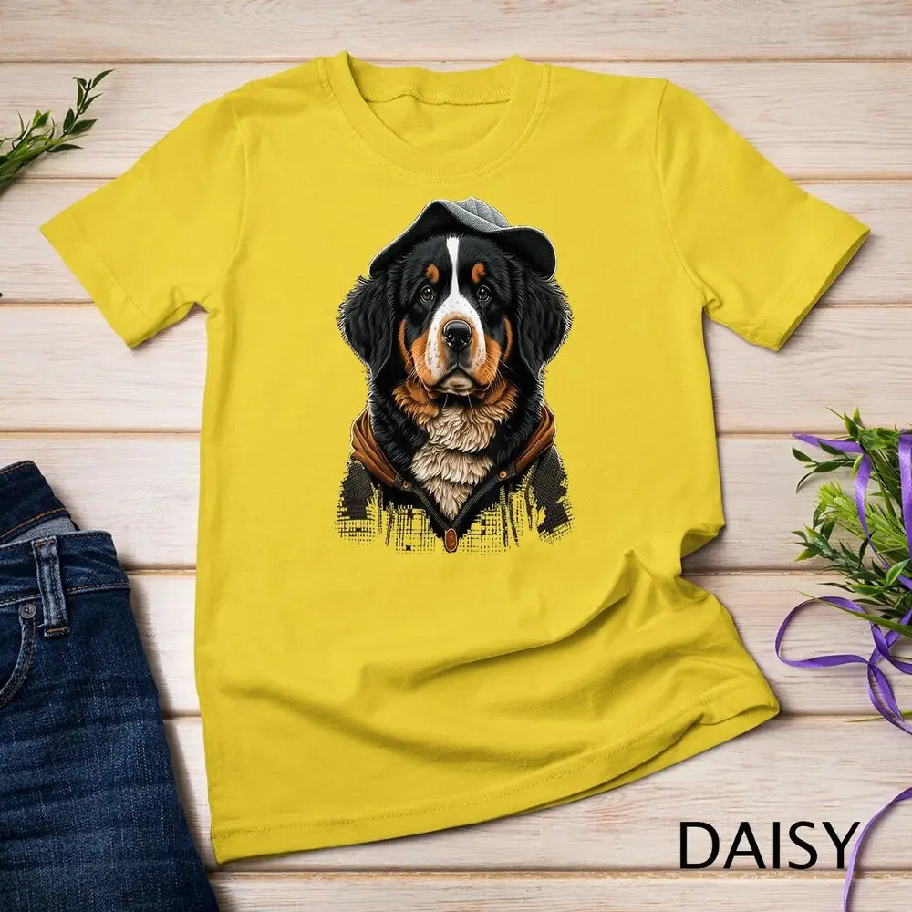 Simpatico cane di montagna Bernese su t-shirt Unisex amante del cane di montagna Bernese