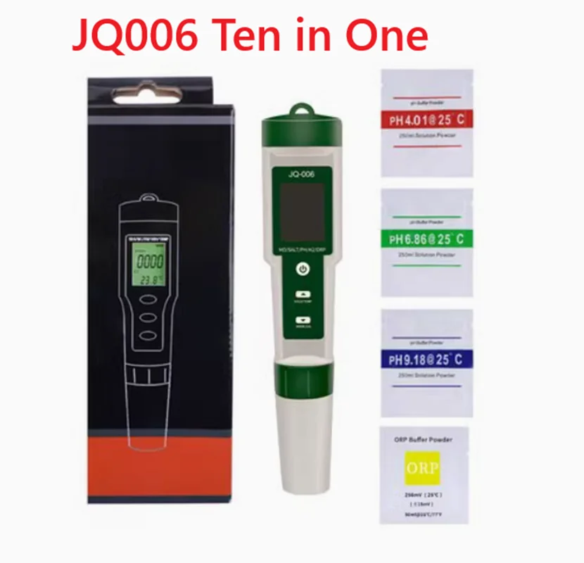 Ten in one water quality detector PH/TDS/EC/salinity/S.G./ORP/hydrogen rich H2/㏁ resistivity nutrient
