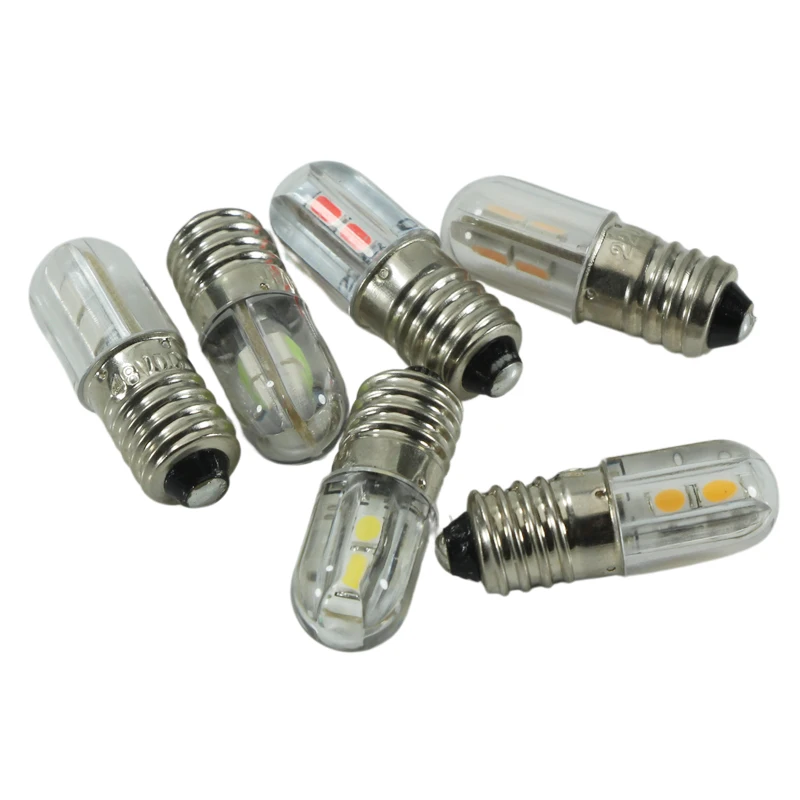 Mini E10 LED Interior Car Bulb 1W Colorful Auto Indicator Warning Light Flashlight 6V 12V 24V 220V Energy Saving Signal Lamp - view 6