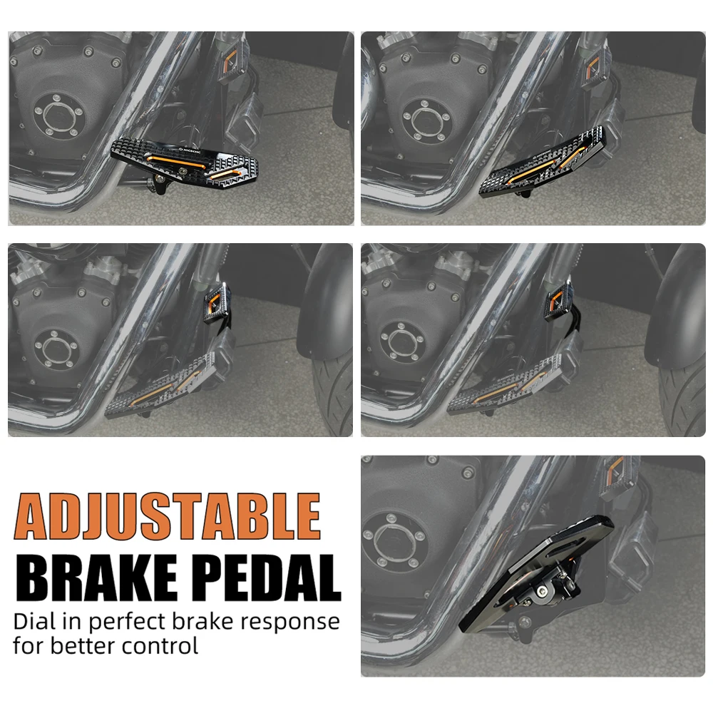 1Set Adjustable Shift Brake Pedal Footrests Forward Controls Kit for Harley Dyna Fat Bob 08-17 Street Bob 06-17 Low Rider 00-17