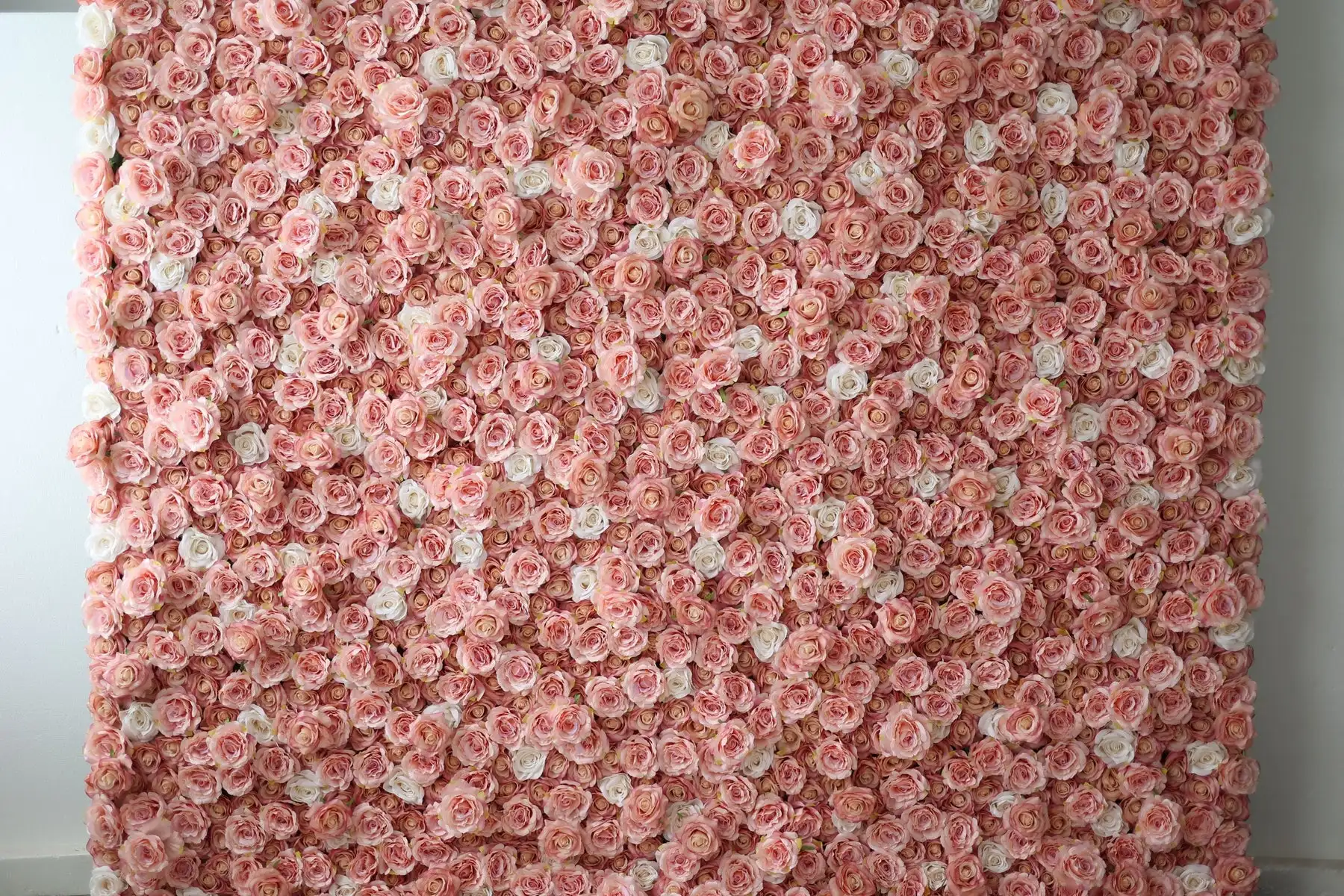 3D Dried rose pink series Flower Wall, Artificial Rose Fabric Floral Wall, Outdoor Party Wedding Backdrop Decor, Window Display