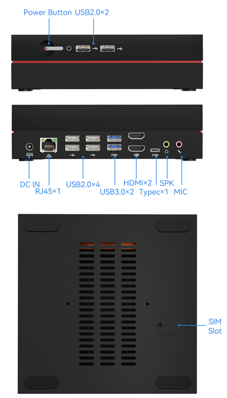 Mini Pc 12 Cores 20 Threads Nvidia Gtx 1060 12e Gen Intel I7 12650H 4Gb M.2 Pciex4 Ssd Ddr4 Windows11 Bluetooth 4K 5G Sim Wifi