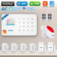 KERUI 4G Wireless Home Alarm Kit WIFI Alarm Security System with Motion Detector Door Sensor Siren Devices Tuya Smart APP