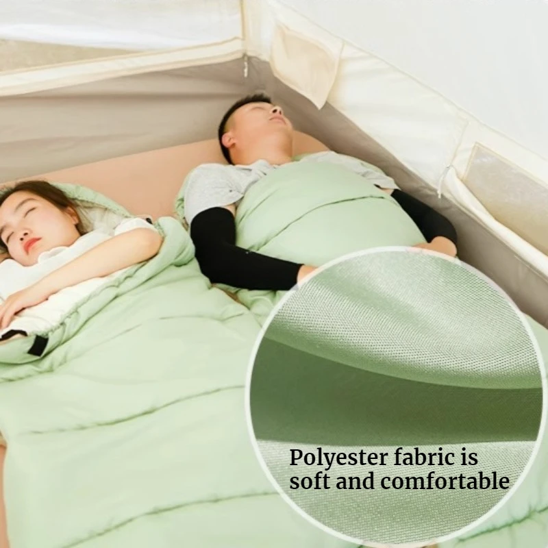 Adult Thickened Sleeping Bag Camping Cold Lunch Break Comfortable Sleeping Quilt Envelope Bag Outdoor Camp Sleeping Gears