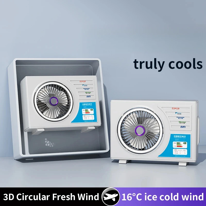 High-Speed Desktop Fan with Multiple Adjustable Levels Cool Circulating Air Mini Air Conditioning Style Home Silent Cooling Fan