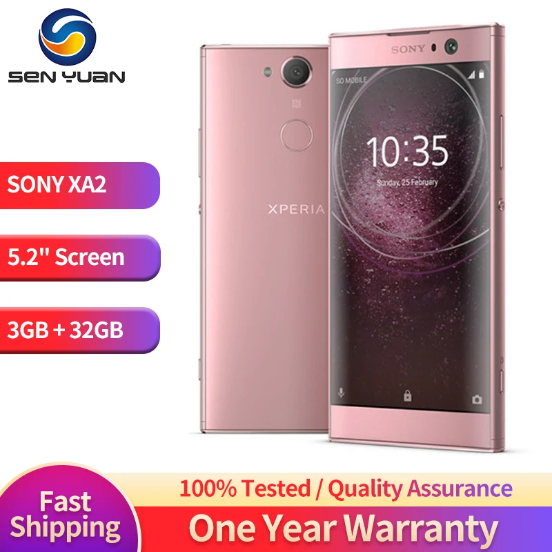 Sony Xperia XA2 H3113 H4113 4G LTE Mobile Phone 5.2'' IPS LCD 3GB RAM 32GB ROM 1/2 SIM Card Snapdragon 630  xa2 cellphone