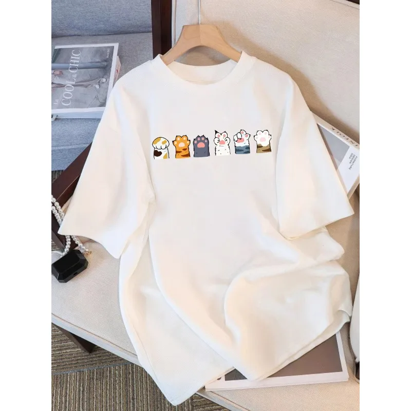 Cotton Breathable Children's T-shirt Fun Cute Pet Collection Printed Men's and Women's Casual Parent Child Clothing Top