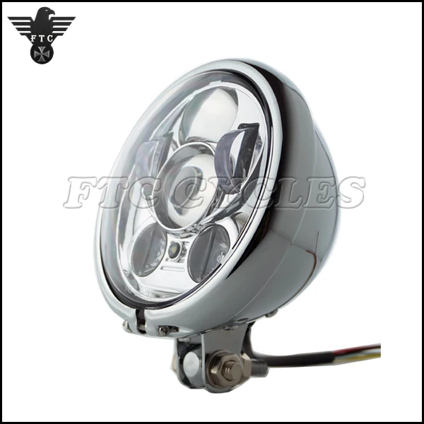 Retro Style Chrome 5.75'' Motorcycle LED Headlight for Hondas Sportster