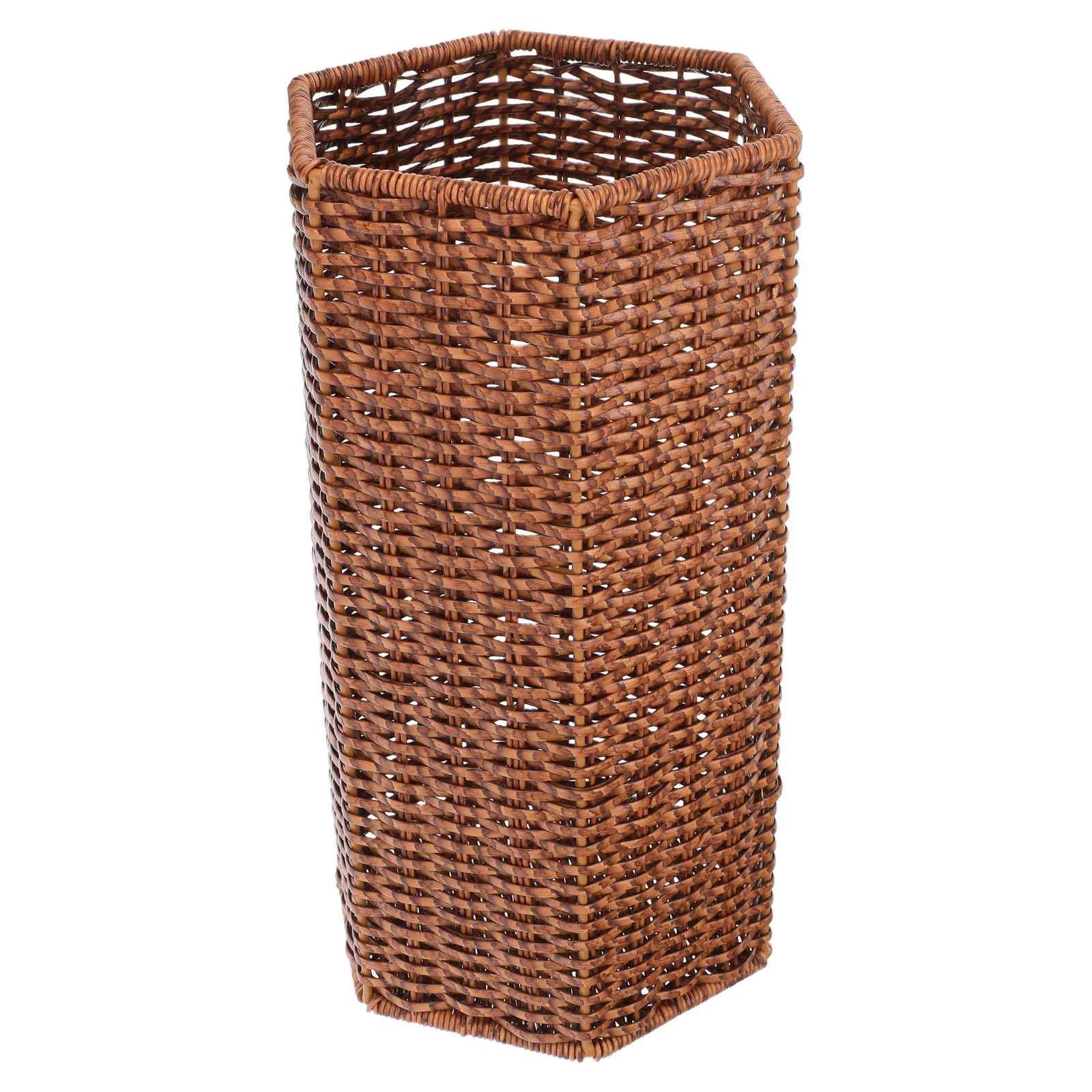 

Woven Umbrella Holder Stand For Entryway Indoor Commercial Use Plastic Umbrella Storage Rack Bucket For Hotel Cafe