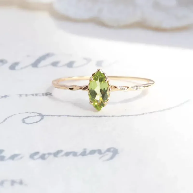 S925 Silver Natural Color Treasure Ring Stackable Citrine Amethyst Garnet Peridot Topaz Closed Ring