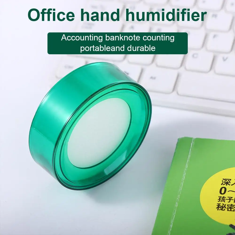 Plastic Bank Teller Treasurer Office Casher Supermarket Money Counting Tool Finger Wetted Tool Finger Wet Device Round Case