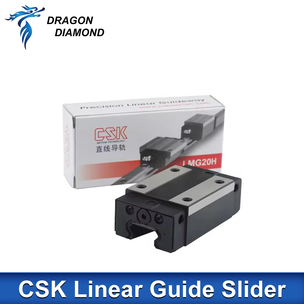 Taiwan CSK Linear Guide Block Square Rail Slider LMG15 20 25 30H/C Linear Motion Bearing Cnc Router Woodworking Engraving Parts