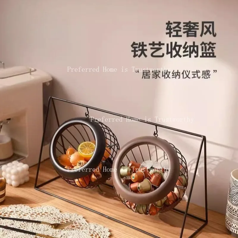 

1 шт. корзина с фруктами из кованого железа можно повесить для хранения, корзина для хранения закусок в гостиной