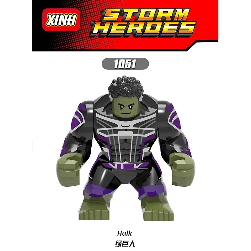 Action Figure Marvel Mini Blockman Avengers Super Hero Hulk annichiation Puzzle Assembly Block Boy Toy regalo per bambini