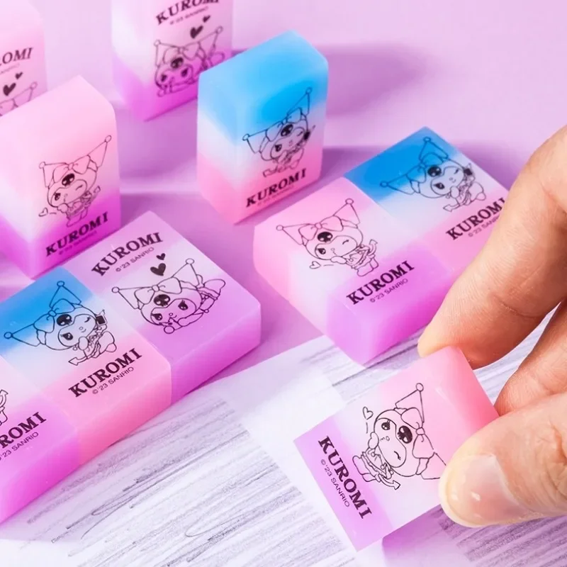 Miniso Premium Sanrio Jelly Gum Kurome Gradiënt Kleur Gum Stelt Studenten In Staat Schoon Te Vegen Zonder Sporen Achter Te Laten