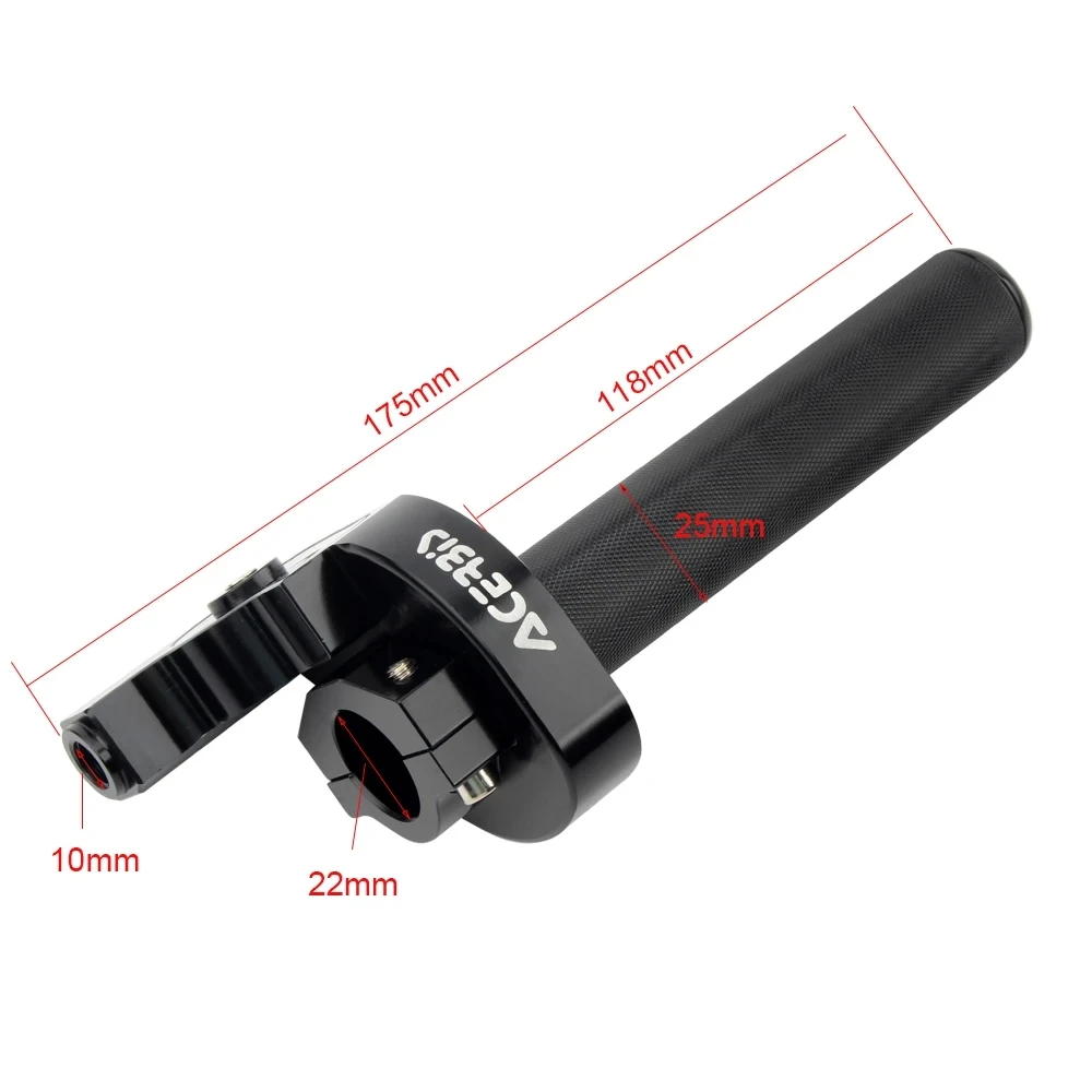 Aluminum 7/8'' CNC Twist Throttle Handle Grip with Cable Replacement For Dirt Bike Quad ATV Pit 50cc 125cc 150cc 250cc